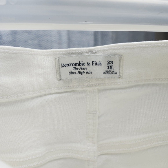 Abercrombie & Fitch White Flare Jeans - Picture 2 of 5